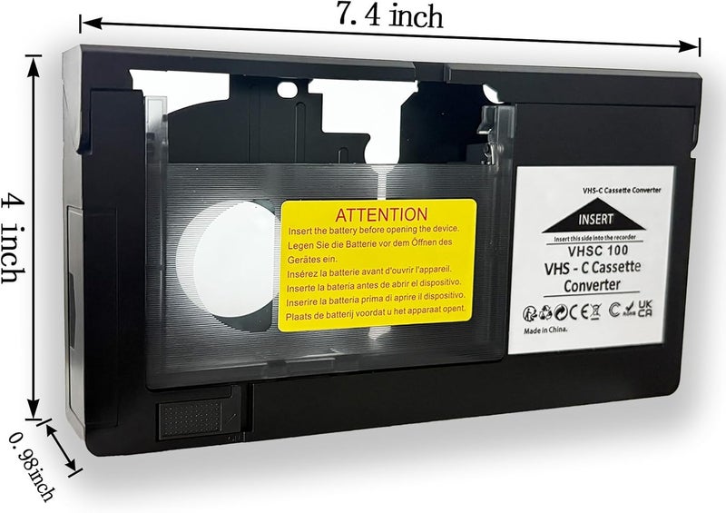 BECBOLDF VHS-C to VHS Motorized Cassette Adapter - Tape Converter for Playback on Standard VHS Players. for VCA115 (Not Compatible with Hi8, 8mm, or Mini DV Tapes) - Image 3